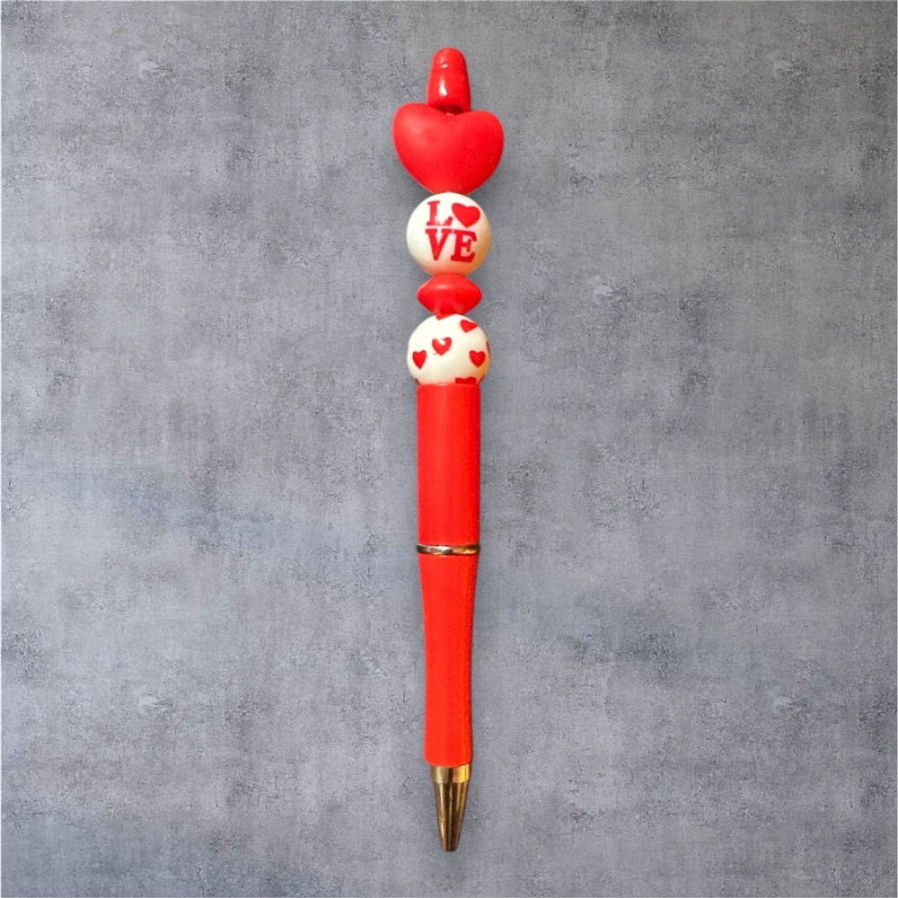 Heart Silicone Bead Pen